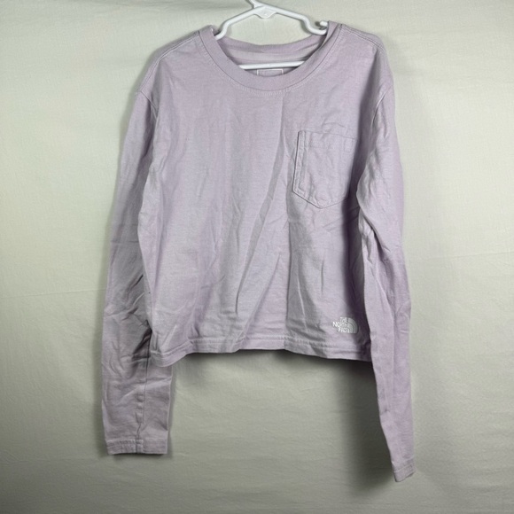The North Face Tops - The North Face Purple Cropped Long Sleeve Shirt Size M
